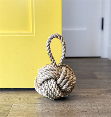 knotted door stops|nautical knot door stop.